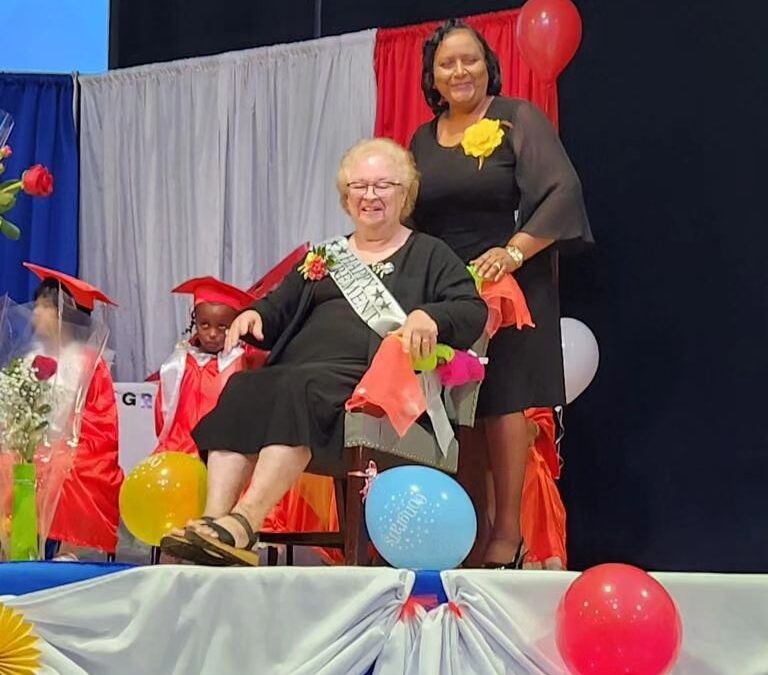 We bid Mrs. Rivers our Kindergarten assistant, a hearty farewell and Happy Retirement!